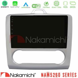 Nakamichi NAM5260 Series 4Core Android13 4+64GB Ford Focus Auto AC Navigation Multimedia Tablet 9" Με Carplay & Android Auto Nakamichi NAM5260 Series 4Core Android13 4+64GB Ford Focus Auto AC Navigation Multimedia Tablet 9" Με Carplay & Android Auto