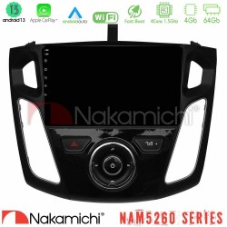 Nakamichi NAM5260 Series 4Core Android13 4+64GB Ford Focus 2012-2018 Navigation Multimedia Tablet 9" Με Carplay & Android Auto Nakamichi NAM5260 Series 4Core Android13 4+64GB Ford Focus 2012-2018 Navigation Multimedia Tablet 9" Με Carplay & Android Auto