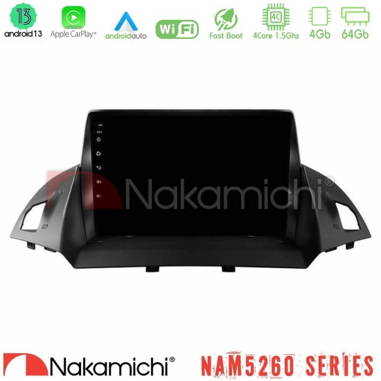 Nakamichi NAM5260 Series 4Core Android13 4+64GB Ford C-Max/Kuga Navigation Multimedia Tablet 9" Με Carplay & Android Auto Nakamichi NAM5260 Series 4Core Android13 4+64GB Ford C-Max/Kuga Navigation Multimedia Tablet 9" Με Carplay & Android Auto