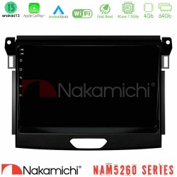 Nakamichi NAM5260 Series 4Core Android13 4+64GB Ford Ranger 2017-2022 Navigation Multimedia Tablet 9" Με Carplay & Android Auto Nakamichi NAM5260 Series 4Core Android13 4+64GB Ford Ranger 2017-2022 Navigation Multimedia Tablet 9" Με Carplay & Android Auto