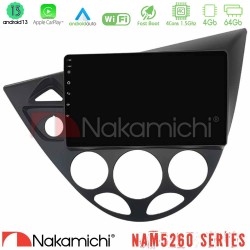 Nakamichi NAM5260 Series 4Core Android13 4+64GB Ford Focus 1999-2004 Navigation Multimedia Tablet 9" Με Carplay & Android Auto Nakamichi NAM5260 Series 4Core Android13 4+64GB Ford Focus 1999-2004 Navigation Multimedia Tablet 9" Με Carplay & Android Auto