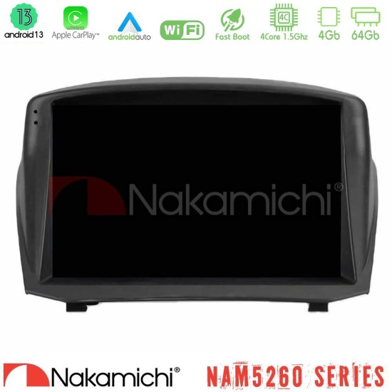 Nakamichi NAM5260 Series 4Core Android13 4+64GB Ford Fiesta 2008-2016 Navigation Multimedia Tablet 9" (Oem Style) Με Carplay & Android Auto Nakamichi NAM5260 Series 4Core Android13 4+64GB Ford Fiesta 2008-2016 Navigation Multimedia Tablet 9" (Oem Style) Με Carplay & Android Auto