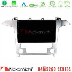 Nakamichi NAM5260 Series Ford S-Max 2006-2012 4Core Android13 4+64GB Navigation Multimedia Tablet 9" Με Carplay & Android Auto Nakamichi NAM5260 Series Ford S-Max 2006-2012 4Core Android13 4+64GB Navigation Multimedia Tablet 9" Με Carplay & Android Auto