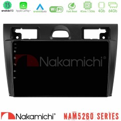Nakamichi NAM5260 Series 4Core Android13 4+64GB Ford Fiesta/Fusion Navigation Multimedia Tablet 9" Με Carplay & Android Auto Nakamichi NAM5260 Series 4Core Android13 4+64GB Ford Fiesta/Fusion Navigation Multimedia Tablet 9" Με Carplay & Android Auto