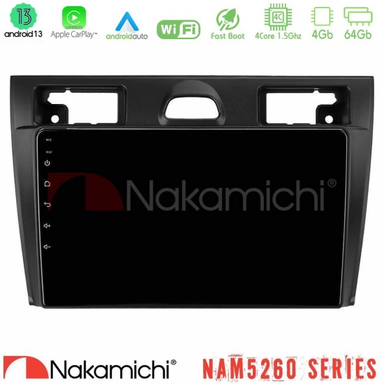 Nakamichi NAM5260 Series 4Core Android13 4+64GB Ford Fiesta/Fusion Navigation Multimedia Tablet 9" Με Carplay & Android Auto Nakamichi NAM5260 Series 4Core Android13 4+64GB Ford Fiesta/Fusion Navigation Multimedia Tablet 9" Με Carplay & Android Auto