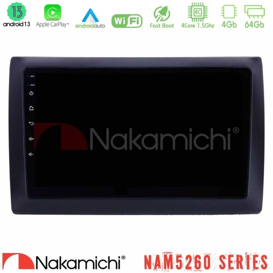 Nakamichi NAM5260 Series 4Core Android13 4+64GB Fiat Stilo Navigation Multimedia Tablet 9" Με Carplay & Android Auto Nakamichi NAM5260 Series 4Core Android13 4+64GB Fiat Stilo Navigation Multimedia Tablet 9" Με Carplay & Android Auto