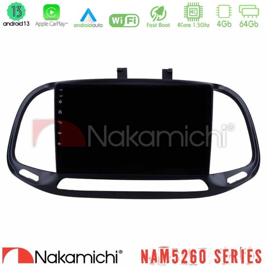 Nakamichi NAM5260 Series 4Core Android13 4+64GB Fiat Doblo 2015-2022 Navigation Multimedia Tablet 9" Με Carplay & Android Auto Nakamichi NAM5260 Series 4Core Android13 4+64GB Fiat Doblo 2015-2022 Navigation Multimedia Tablet 9" Με Carplay & Android Auto