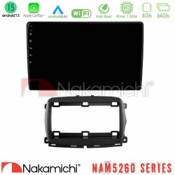 Nakamichi NAM5260 Series 4Core Android13 4+64GB  Fiat 500 2016> Navigation Multimedia Tablet 9" Με Carplay & Android Auto