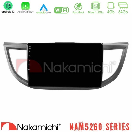 Nakamichi NAM5260 Series 4Core Android13 4+64GB Honda CRV 2012-2017 Navigation Multimedia Tablet 9" Με Carplay & Android Auto