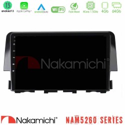 Nakamichi NAM5260 Series 4Core Android13 4+64GB Honda Civic 2016-2020 Navigation Multimedia Tablet 9" Με Carplay & Android Auto