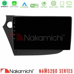 Nakamichi NAM5260 Series 4Core Android13 4+64GB Honda Insight 2009-2015 Navigation Multimedia Tablet 9" Με Carplay & Android Auto