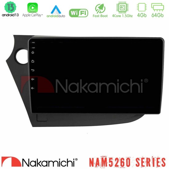 Nakamichi NAM5260 Series 4Core Android13 4+64GB Honda Insight 2009-2015 Navigation Multimedia Tablet 9" Με Carplay & Android Auto