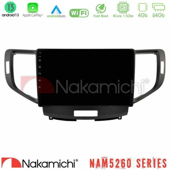 Nakamichi NAM5260 Series 4Core Android13 4+64GB Honda Accord 2008-2015 Navigation Multimedia Tablet 9" Με Carplay & Android Auto
