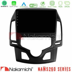Nakamichi NAM5260 Series 4Core Android13 4+64GB Hyundai i30 2007-2012 Auto A/C Navigation Multimedia Tablet 9" Με Carplay & Android Auto Nakamichi NAM5260 Series 4Core Android13 4+64GB Hyundai i30 2007-2012 Auto A/C Navigation Multimedia Tablet 9" Με Carplay & Android Auto