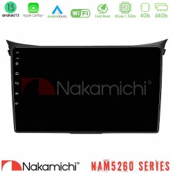 Nakamichi NAM5260 Series 4Core Android13 4+64GB Hyundai i30 2012-2017 Navigation Multimedia Tablet 9" Με Carplay & Android Auto Nakamichi NAM5260 Series 4Core Android13 4+64GB Hyundai i30 2012-2017 Navigation Multimedia Tablet 9" Με Carplay & Android Auto