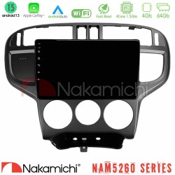Nakamichi NAM5260 Series 4Core Android13 4+64GB Hyundai Matrix 2001-2010 Navigation Multimedia Tablet 9" Με Carplay & Android Auto Nakamichi NAM5260 Series 4Core Android13 4+64GB Hyundai Matrix 2001-2010 Navigation Multimedia Tablet 9" Με Carplay & Android Auto