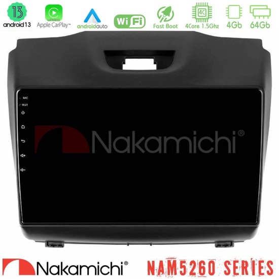 Nakamichi NAM5260 Series 4Core Android13 4+64GB Isuzu D-MAX 2012-2019 Navigation Multimedia Tablet 9" Με Carplay & Android Auto