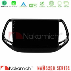 Nakamichi NAM5260 Series 4Core Android13 4+64GB Jeep Compass 2017> Navigation Multimedia Tablet 10" Με Carplay & Android Auto Nakamichi NAM5260 Series 4Core Android13 4+64GB Jeep Compass 2017> Navigation Multimedia Tablet 10" Με Carplay & Android Auto