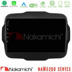 Nakamichi NAM5260 Series 4Core Android13 4+64GB Jeep Renegade 2015-2019 Navigation Multimedia Tablet 9" Με Carplay & Android Auto Nakamichi NAM5260 Series 4Core Android13 4+64GB Jeep Renegade 2015-2019 Navigation Multimedia Tablet 9" Με Carplay & Android Auto