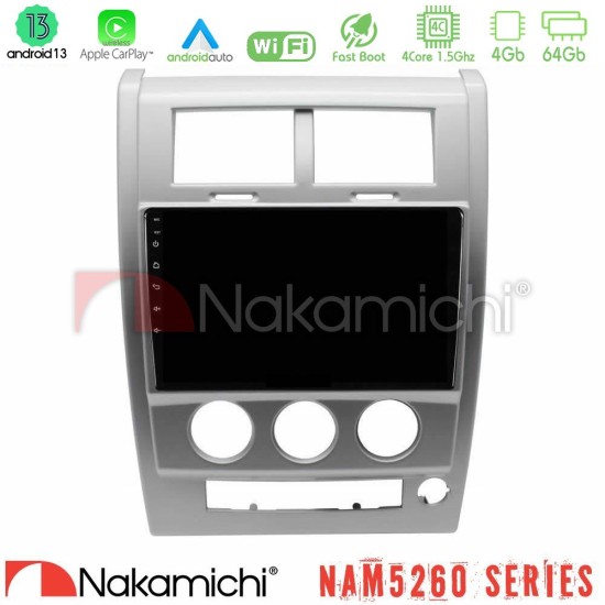 Nakamichi NAM5260 Series 4Core Android13 4+64GB Jeep Cherokee (KK) 2008-2012 Navigation Multimedia Tablet 10" Με Carplay & Android Auto