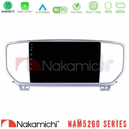 Nakamichi NAM5260 Series 4Core Android13 4+64GB Kia Sportage 2016-2018 Navigation Multimedia Tablet 9" Με Carplay & Android Auto Nakamichi NAM5260 Series 4Core Android13 4+64GB Kia Sportage 2016-2018 Navigation Multimedia Tablet 9" Με Carplay & Android Auto