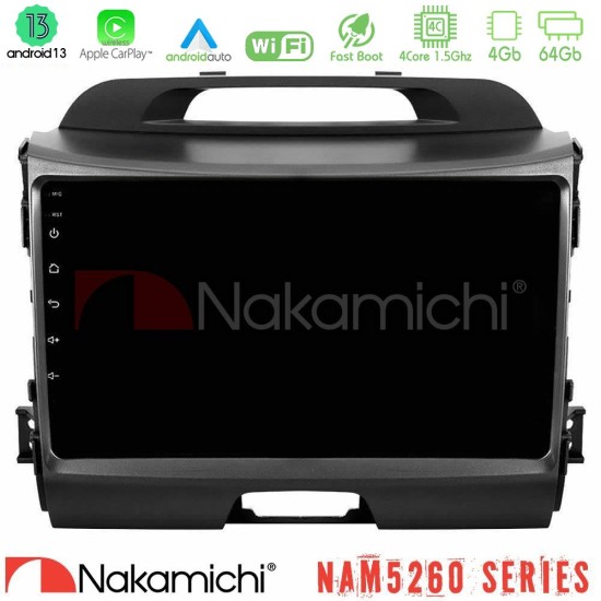 Nakamichi NAM5260 Series 4Core Android13 4+64GB Kia Sportage Navigation Multimedia Tablet 9" Με Carplay & Android Auto Nakamichi NAM5260 Series 4Core Android13 4+64GB Kia Sportage Navigation Multimedia Tablet 9" Με Carplay & Android Auto