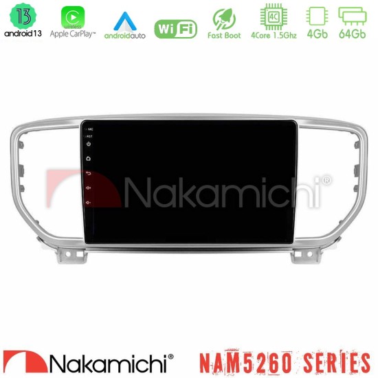 Nakamichi NAM5260 Series 4Core Android13 4+64GB Kia Sportage 2018-2021 Navigation Multimedia Tablet 9" Με Carplay & Android Auto Nakamichi NAM5260 Series 4Core Android13 4+64GB Kia Sportage 2018-2021 Navigation Multimedia Tablet 9" Με Carplay & Android Auto