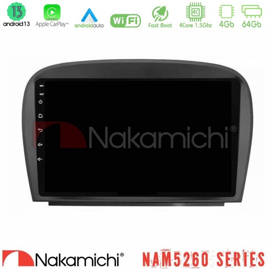 Nakamichi NAM5260 Series 4Core Android13 4+64GB Mercedes SL Class 2005-2011 Navigation Multimedia Tablet 9" Με Carplay & Android Auto Nakamichi NAM5260 Series 4Core Android13 4+64GB Mercedes SL Class 2005-2011 Navigation Multimedia Tablet 9" Με Carplay & Android Auto