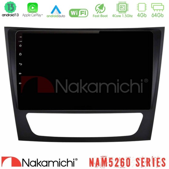 Nakamichi NAM5260 Series 4Core Android13 4+64GB Mercedes E Class / CLS Class Navigation Multimedia Tablet 9" Με Carplay & Android Auto