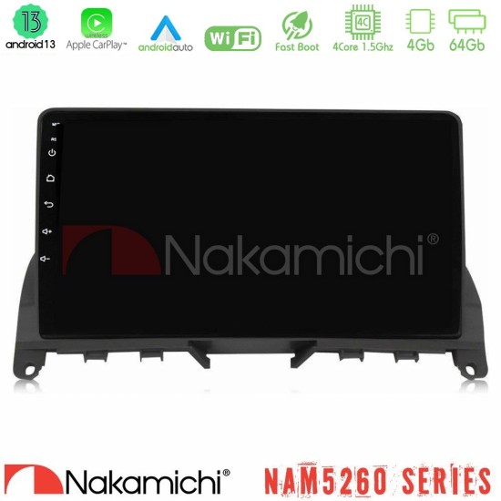 Nakamichi NAM5260 Series 4Core Android13 4+64GB Mercedes C Class W204 Navigation Multimedia Tablet 9" Με Carplay & Android Auto Nakamichi NAM5260 Series 4Core Android13 4+64GB Mercedes C Class W204 Navigation Multimedia Tablet 9" Με Carplay & Android Auto