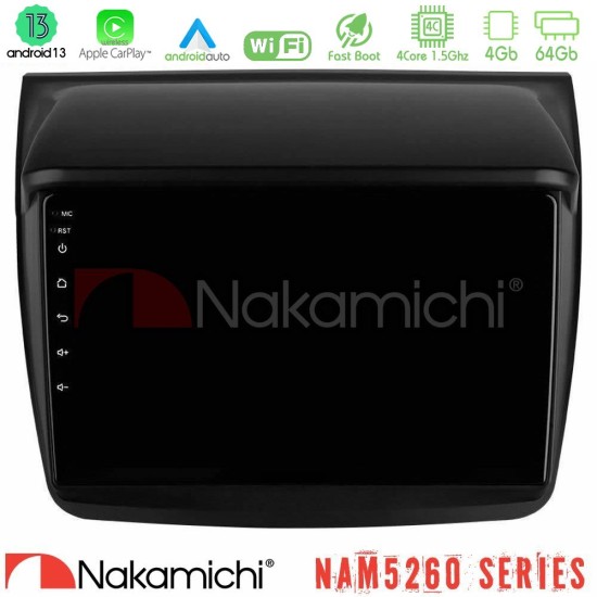 Nakamichi NAM5260 Series 4Core Android13 4+64GB Mitsubishi L200 Navigation Multimedia Tablet 9" Με Carplay & Android Auto Nakamichi NAM5260 Series 4Core Android13 4+64GB Mitsubishi L200 Navigation Multimedia Tablet 9" Με Carplay & Android Auto