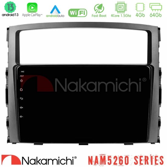 Nakamichi NAM5260 Series 4Core Android13 4+64GB Mitsubishi Pajero 2008-2009 Navigation Multimedia Tablet 9" Με Carplay & Android Auto Nakamichi NAM5260 Series 4Core Android13 4+64GB Mitsubishi Pajero 2008-2009 Navigation Multimedia Tablet 9" Με Carplay & Android Auto