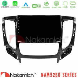 Nakamichi NAM5260 Series 4Core Android13 4+64GB Mitsubishi L200 2016-> & Fiat Fullback (Auto A/C) Navigation Multimedia Tablet 9" Με Carplay & Android Auto
