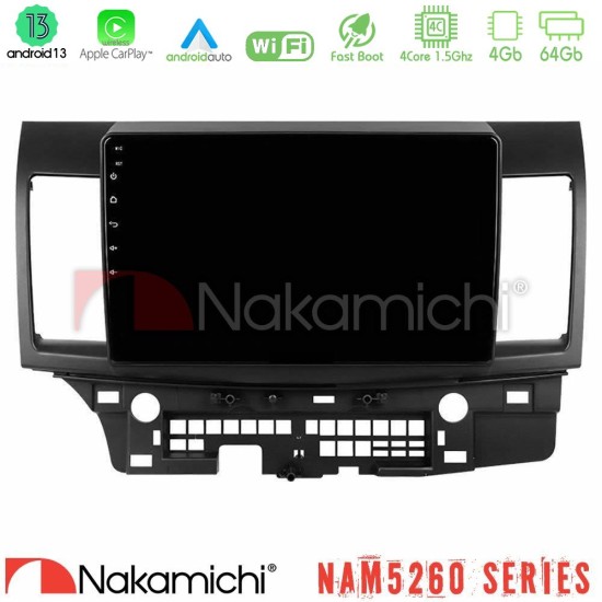 Nakamichi NAM5260 Series 4Core Android13 4+64GB Mitsubishi Lancer 2008 – 2015 Navigation Multimedia Tablet 10" Με Carplay & Android Auto Nakamichi NAM5260 Series 4Core Android13 4+64GB Mitsubishi Lancer 2008 – 2015 Navigation Multimedia Tablet 10" Με Carplay & Android Auto