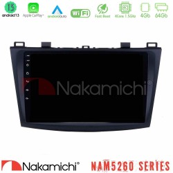 Nakamichi NAM5260 Series 4Core Android13 4+64GB Mazda 3 2009-2014 Navigation Multimedia Tablet 9" Με Carplay & Android Auto