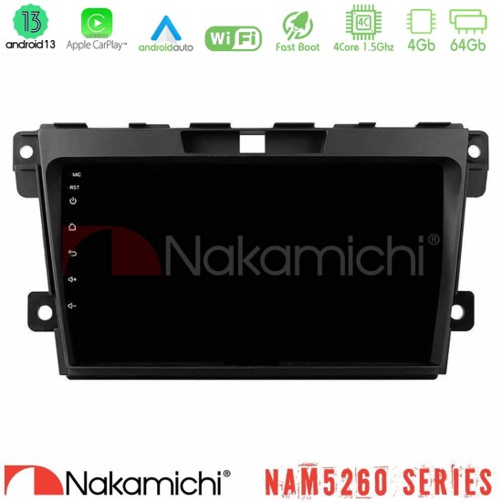 Nakamichi NAM5260 Series 4Core Android13 4+64GB Mazda CX-7 2007-2011 Navigation Multimedia Tablet 9" Με Carplay & Android Auto Nakamichi NAM5260 Series 4Core Android13 4+64GB Mazda CX-7 2007-2011 Navigation Multimedia Tablet 9" Με Carplay & Android Auto