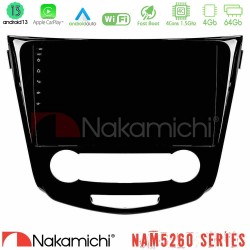 Nakamichi NAM5260 Series 4Core Android13 4+64GB Nissan Qashqai J11 (Manual A/C) Navigation Multimedia Tablet 10" Με Carplay & Android Auto