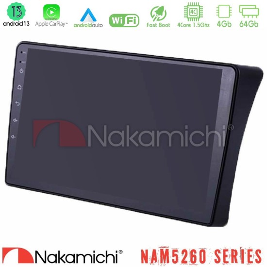 Nakamichi NAM5260 Series 4Core Android13 4+64GB Nissan Navara D40 Navigation Multimedia Tablet 9" Με Carplay & Android Auto Nakamichi NAM5260 Series 4Core Android13 4+64GB Nissan Navara D40 Navigation Multimedia Tablet 9" Με Carplay & Android Auto