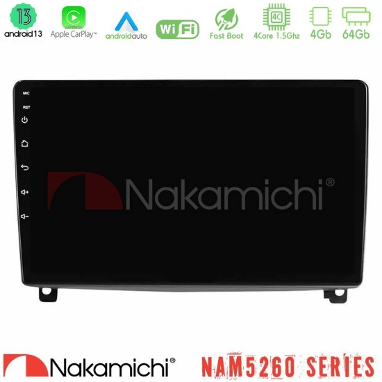Nakamichi NAM5260 Series 4Core Android13 4+64GB Peugeot 407 Navigation Multimedia Tablet 9" Με Carplay & Android Auto