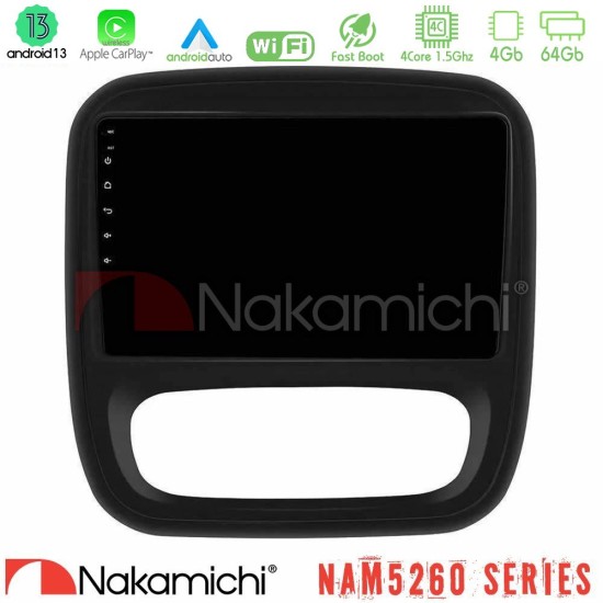 Nakamichi NAM5260 Series 4Core Android13 4+64GB Renault/Nissan/Opel/Fiat Navigation Multimedia Tablet 9" Με Carplay & Android Auto