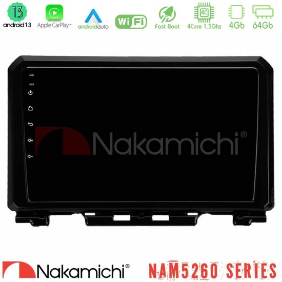 Nakamichi NAM5260 Series 4Core Android13 4+64GB Suzuki Jimny 2018-2022 Navigation Multimedia Tablet 9" Με Carplay & Android Auto Nakamichi NAM5260 Series 4Core Android13 4+64GB Suzuki Jimny 2018-2022 Navigation Multimedia Tablet 9" Με Carplay & Android Auto