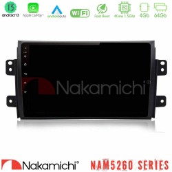 Nakamichi NAM5260 Series 4Core Android13 4+64GB Suzuki SX4 2006-2014 Fiat Sedici 2006-2014 Navigation Multimedia Tablet 9" Με Carplay & Android Auto Nakamichi NAM5260 Series 4Core Android13 4+64GB Suzuki SX4 2006-2014 Fiat Sedici 2006-2014 Navigation Multimedia Tablet 9" Με Carplay & Android Auto