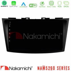 Nakamichi NAM5260 Series 4Core Android13 4+64GB Suzuki Swift 2011-2016 Navigation Multimedia Tablet 9" Με Carplay & Android Auto Nakamichi NAM5260 Series 4Core Android13 4+64GB Suzuki Swift 2011-2016 Navigation Multimedia Tablet 9" Με Carplay & Android Auto