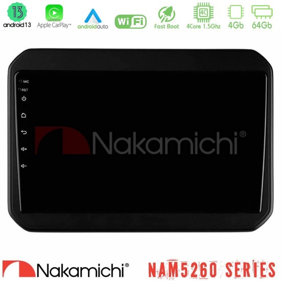 Nakamichi NAM5260 Series 4Core Android13 4+64GB Suzuki Ignis Navigation Multimedia Tablet 9" Με Carplay & Android Auto