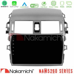Nakamichi NAM5260 Series 4Core Android13 4+64GB Toyota Corolla 2008-2010 Navigation Multimedia Tablet 9" Με Carplay & Android Auto