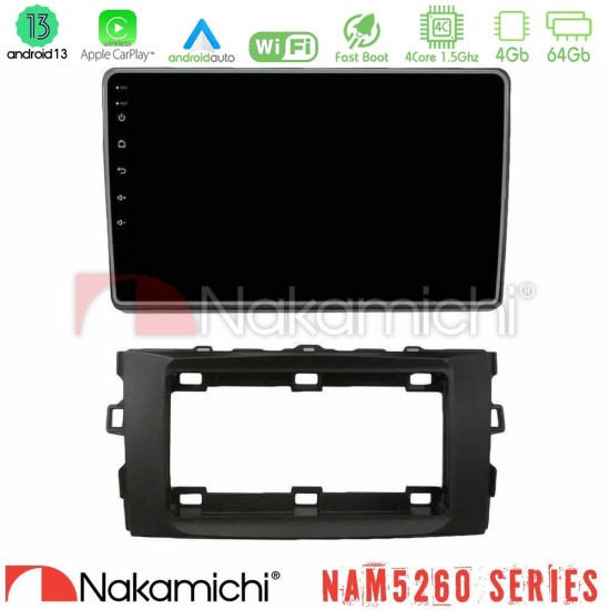 Nakamichi NAM5260 Series 4Core Android13 4+64GB Toyota Auris 2013-2016 Navigation Multimedia Tablet 10" Με Carplay & Android Auto Nakamichi NAM5260 Series 4Core Android13 4+64GB Toyota Auris 2013-2016 Navigation Multimedia Tablet 10" Με Carplay & Android Auto