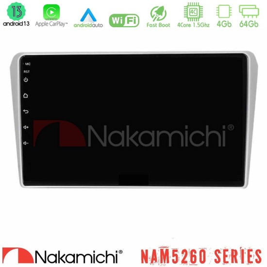 Nakamichi NAM5260 Series 4Core Android13 4+64GB Toyota Avensis T25 02/2003–2008 Navigation Multimedia Tablet 9" Με Carplay & Android Auto