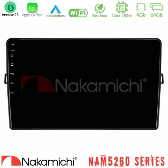 Nakamichi NAM5260 Series 4Core Android13 4+64GB Toyota Auris Navigation Multimedia Tablet 10" Με Carplay & Android Auto Nakamichi NAM5260 Series 4Core Android13 4+64GB Toyota Auris Navigation Multimedia Tablet 10" Με Carplay & Android Auto