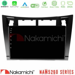 Nakamichi NAM5260 Series 4Core Android13 4+64GB Toyota Yaris Navigation Multimedia Tablet 9" (Μαύρο Χρώμα) Με Carplay & Android Auto