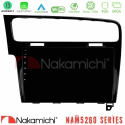 Nakamichi NAM5260 Series 4Core Android13 4+64GB VW GOLF 7 Navigation Multimedia Tablet 10" Με Carplay & Android Auto Nakamichi NAM5260 Series 4Core Android13 4+64GB VW GOLF 7 Navigation Multimedia Tablet 10" Με Carplay & Android Auto